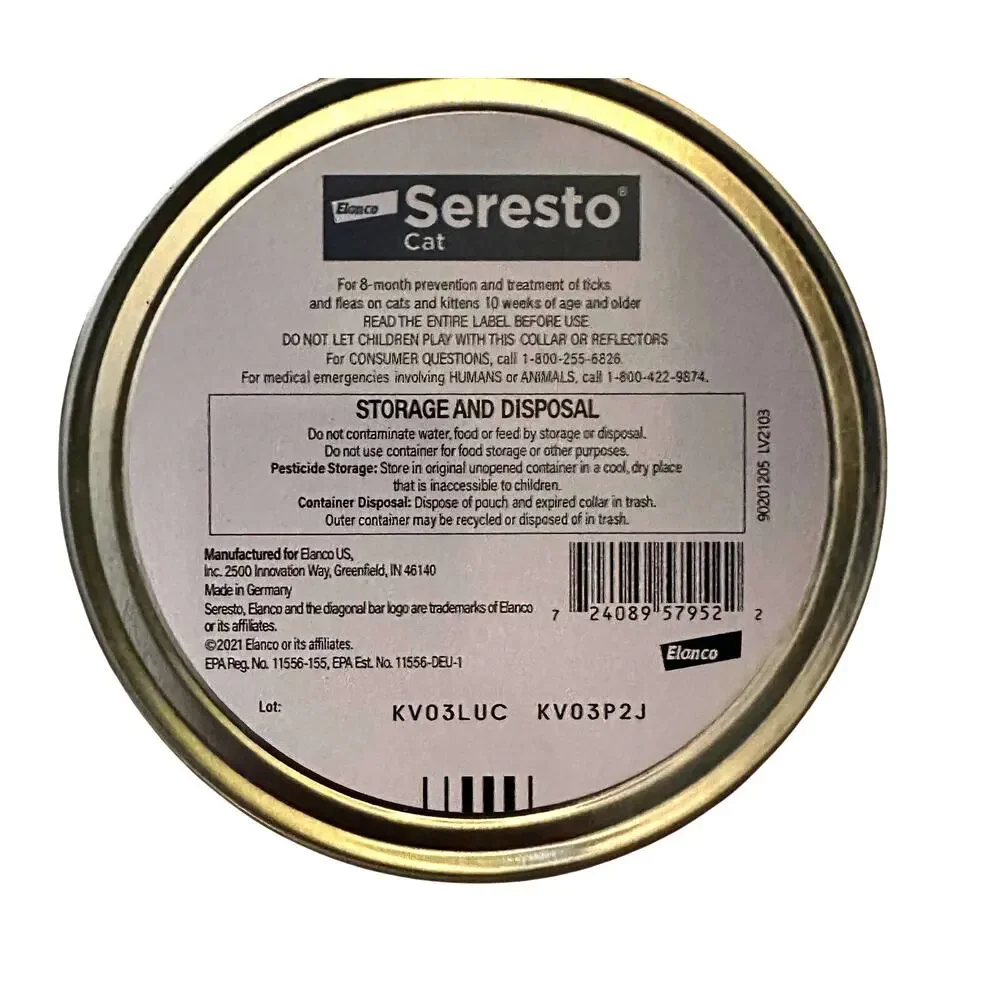New Elanco Seresto Cat 8 Month Flea & Tick Prevention Collar